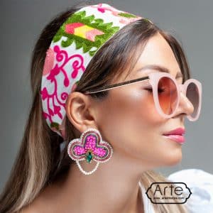 گوشواره جواهردوزی "شبدر"